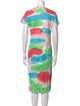 The Elder Statesman Tie-Dye Print Midi Length Dress