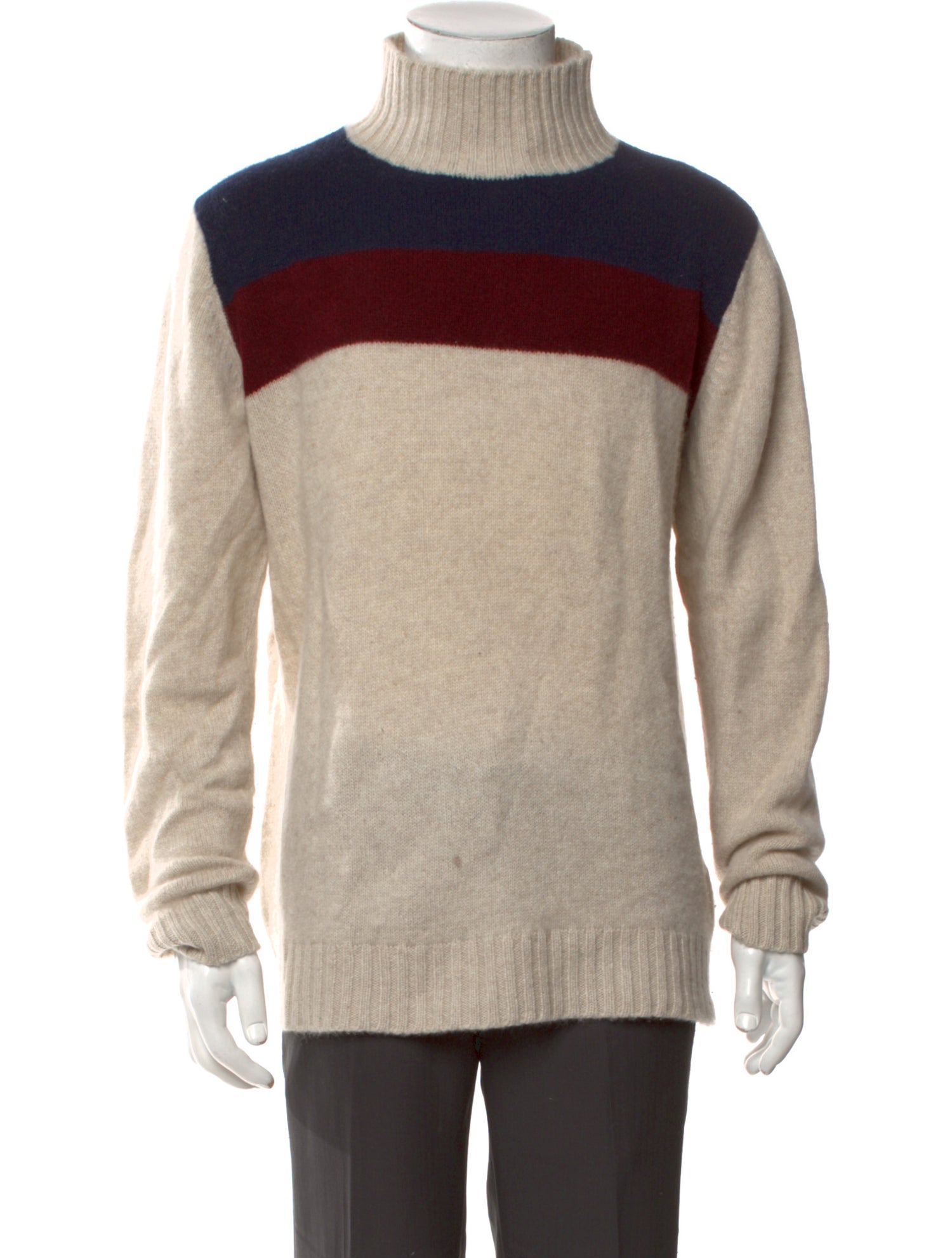 The Elder Statesman Cashmere Colorblock Pattern Pullover