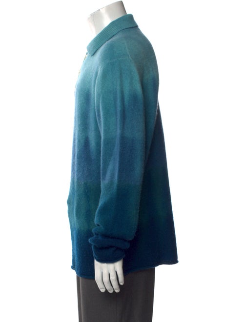 The Elder Statesman Cashmere Collar Polo Sweater