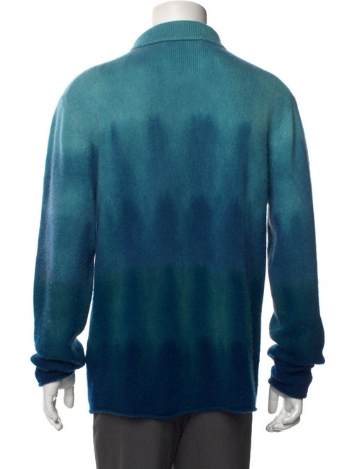 The Elder Statesman Cashmere Collar Polo Sweater