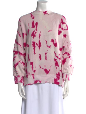 The Elder Statesman Tie-Dye Print Crew Neck Sweater