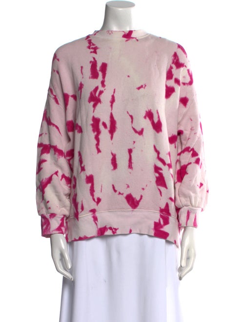 The Elder Statesman Tie-Dye Print Crew Neck Sweater