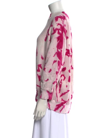 The Elder Statesman Tie-Dye Print Crew Neck Sweater