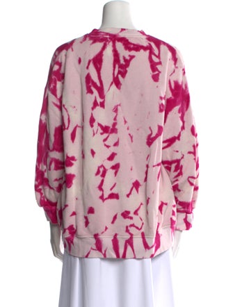 The Elder Statesman Tie-Dye Print Crew Neck Sweater