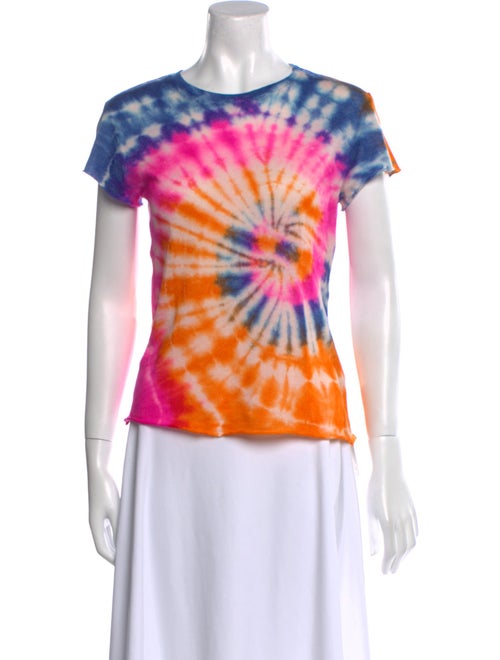 The Elder Statesman Cashmere Tie-Dye Print T-Shirt