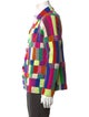 The Elder Statesman Colorblock Pattern V-Neck Cardigan