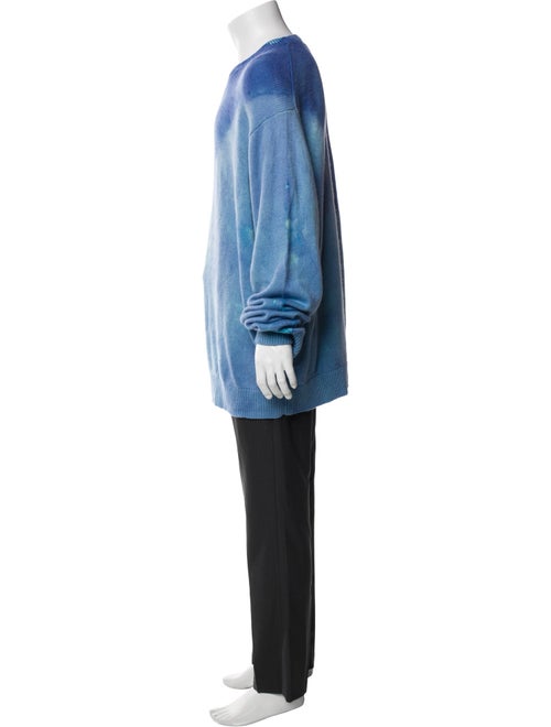 The Elder Statesman Colorblock Pattern Crew Neck Cardigan