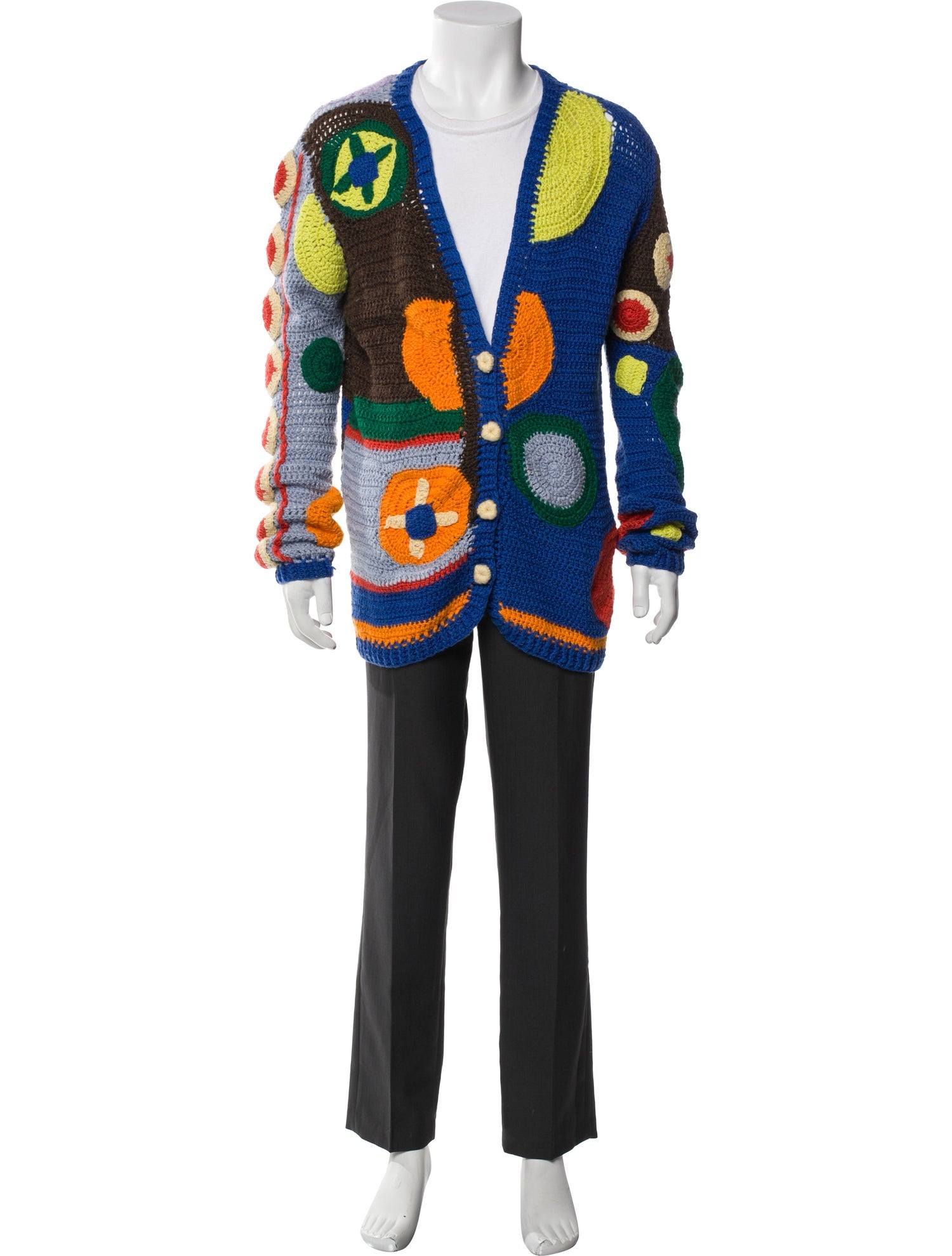 The Elder Statesman Patterned V-Neck Cardigan