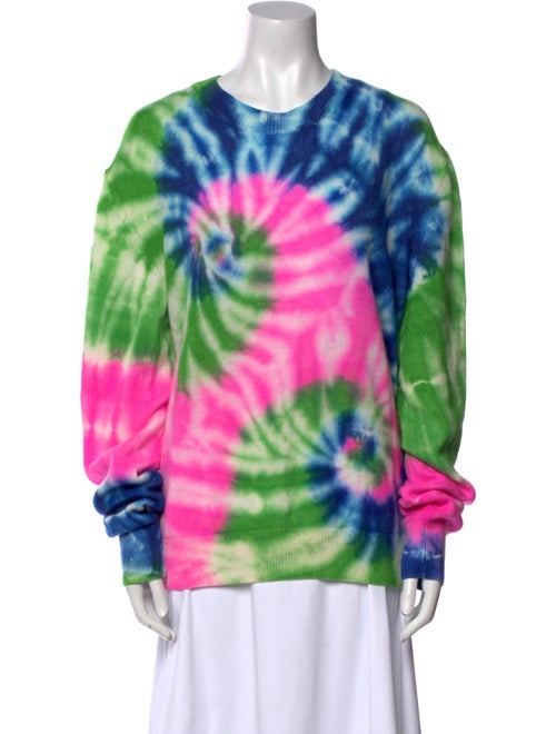 The Elder Statesman Cashmere Tie-Dye Print Sweater