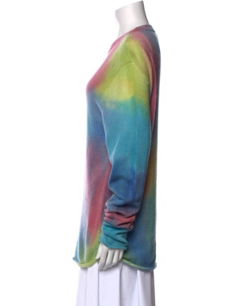 The Elder Statesman Tie-Dye Print Crew Neck Sweater