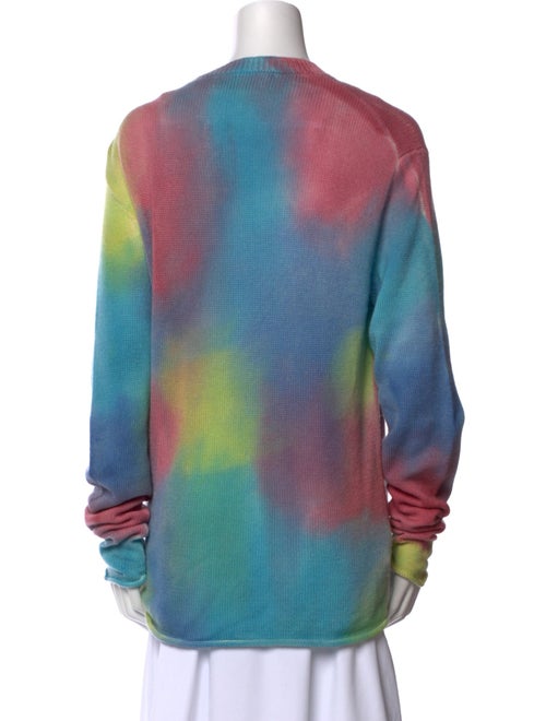 The Elder Statesman Tie-Dye Print Crew Neck Sweater
