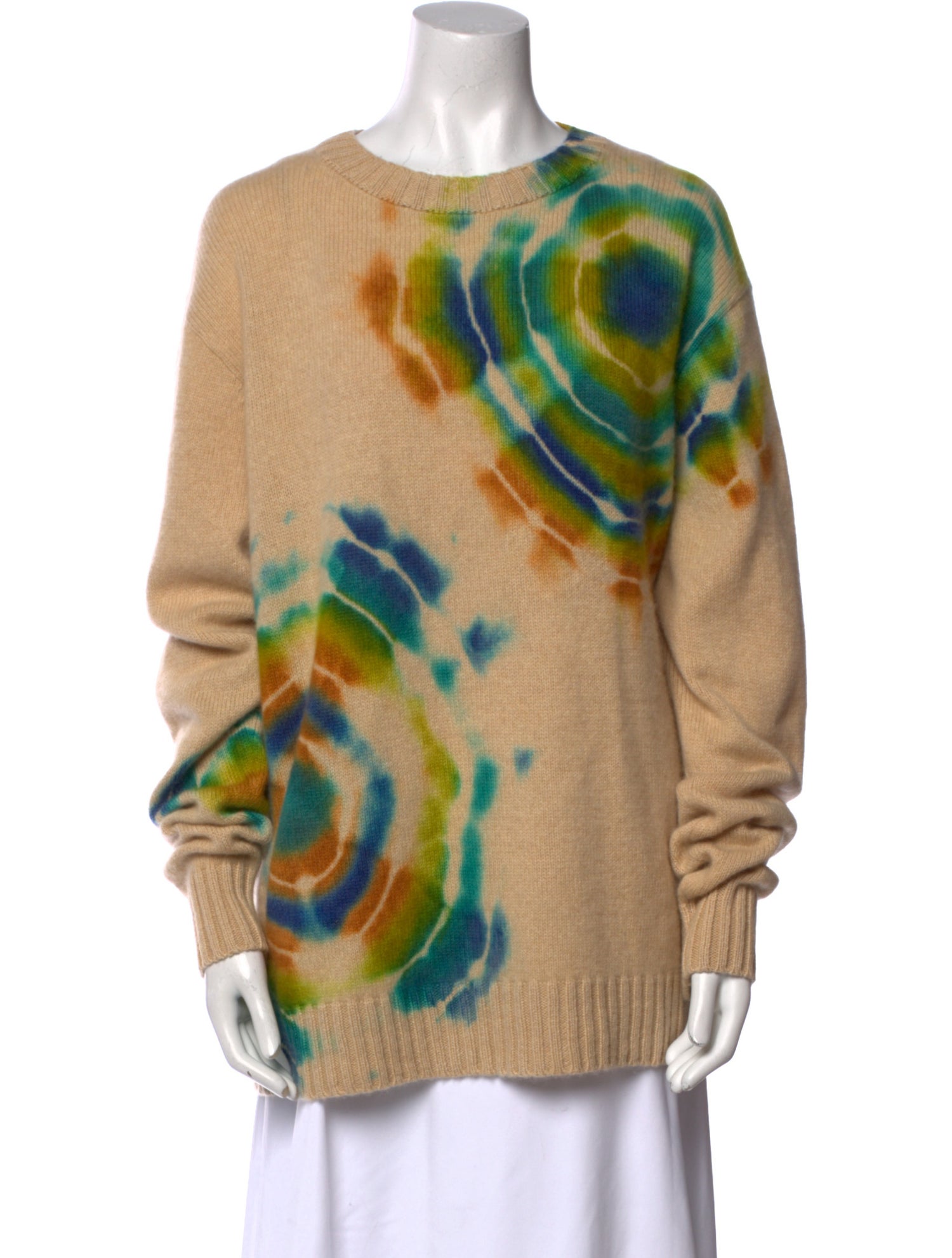 The Elder Statesman Printed Crew Neck Sweater