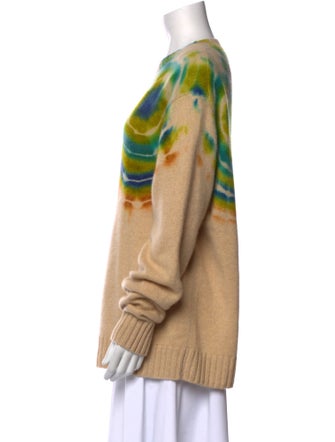 The Elder Statesman Printed Crew Neck Sweater