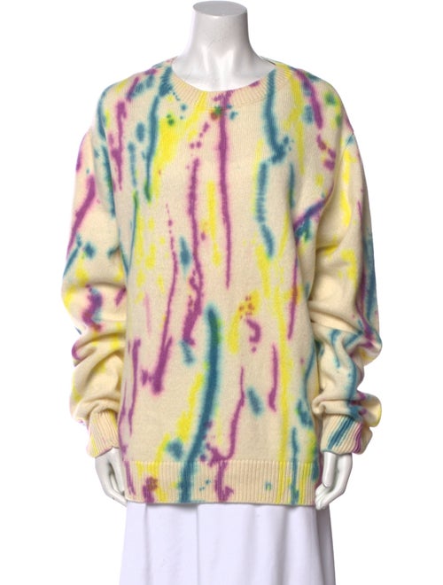 The Elder Statesman Cashmere Tie-Dye Print Sweater