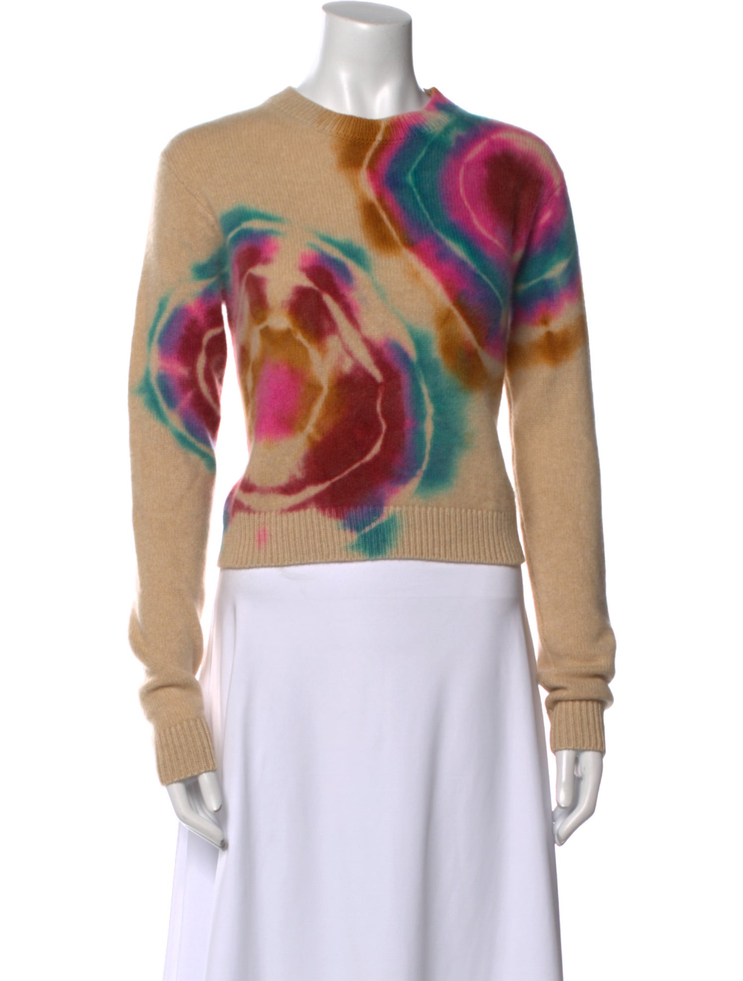 The Elder Statesman Printed Crew Neck Sweater