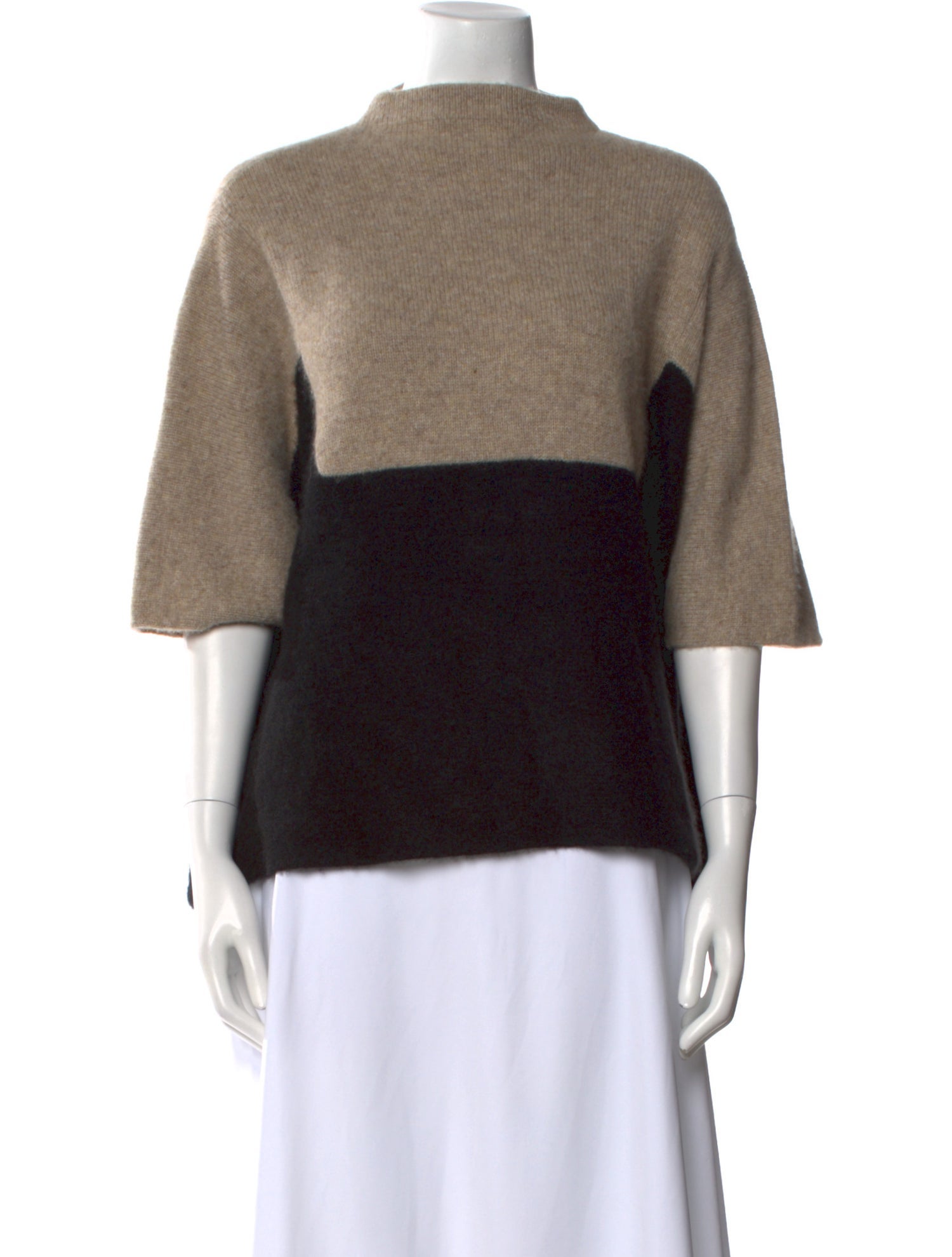 The Elder Statesman Cashmere Colorblock Pattern Sweater