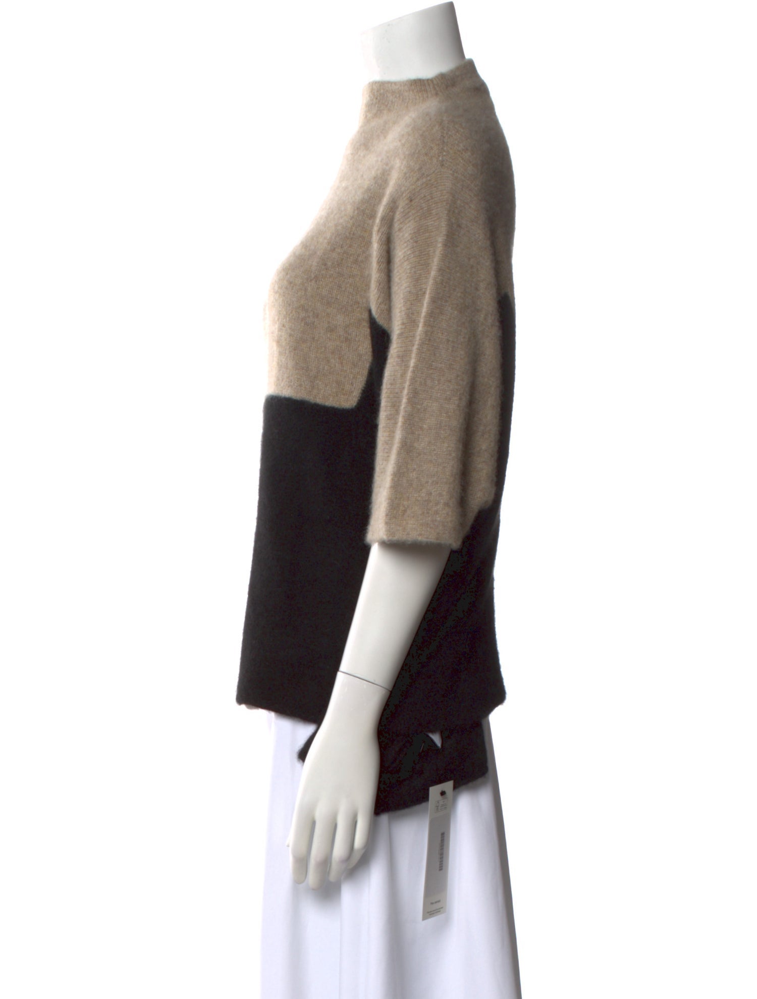 The Elder Statesman Cashmere Colorblock Pattern Sweater