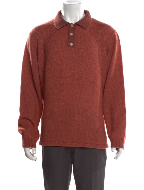 The Elder Statesman Cashmere Collar Polo Sweater
