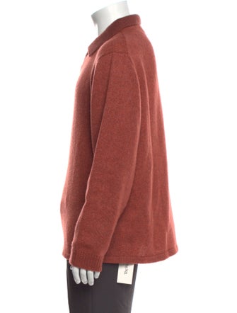 The Elder Statesman Cashmere Collar Polo Sweater