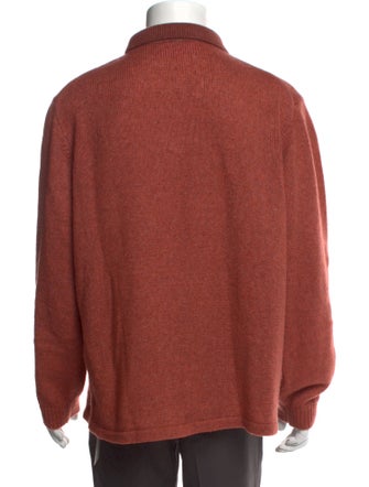 The Elder Statesman Cashmere Collar Polo Sweater