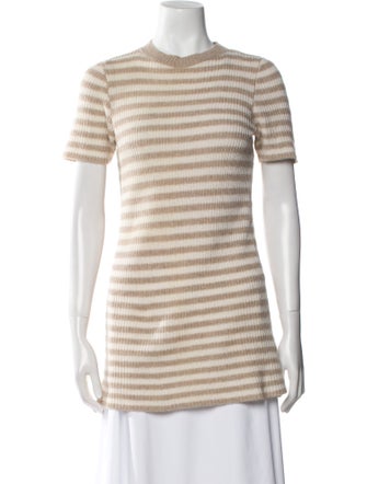 The Elder Statesman Cashmere Striped Tunic