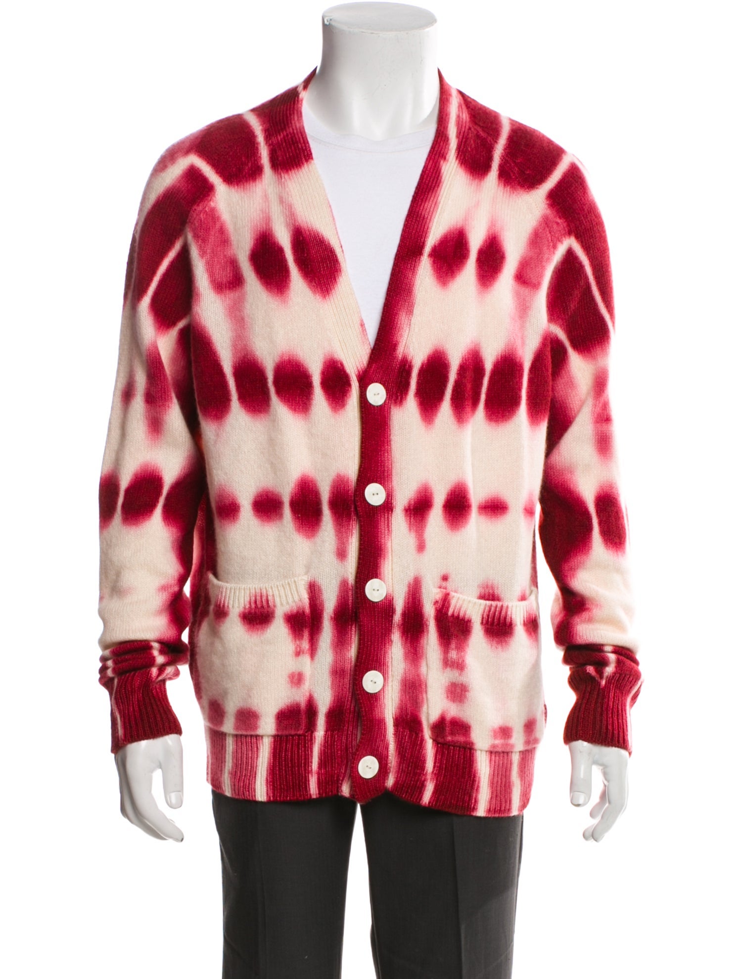 The Elder Statesman Cashmere Tie-Dye Print Cardigan