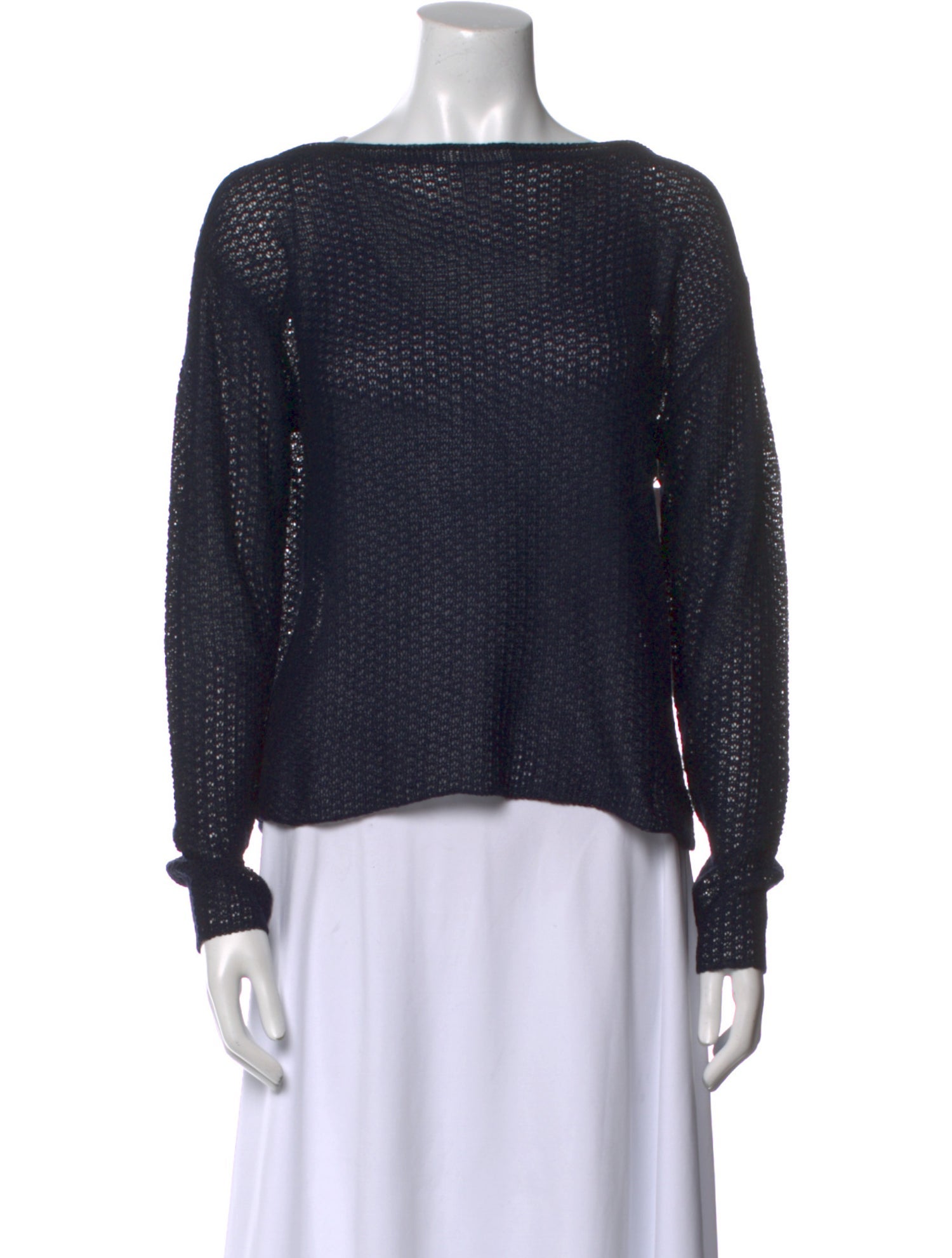 The Elder Statesman Cashmere Bateau Neckline Sweater w/ Tags