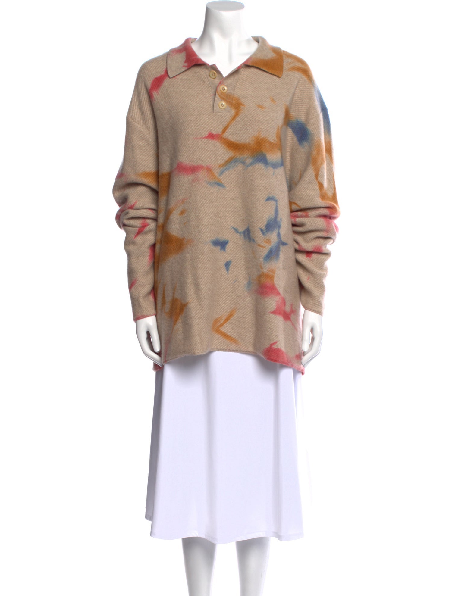 The Elder Statesman Cashmere Printed Sweater