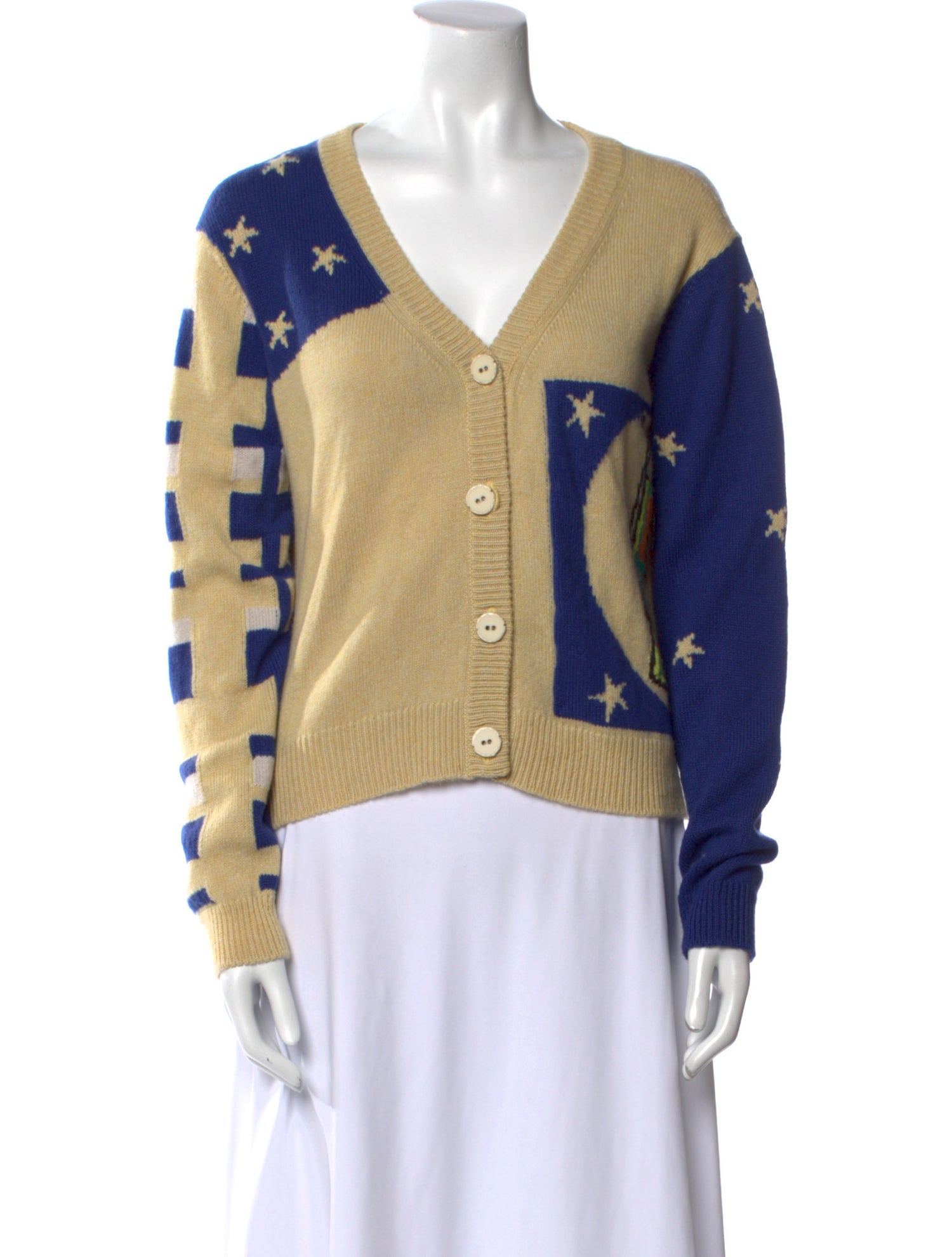 The Elder Statesman Cashmere Printed Sweater