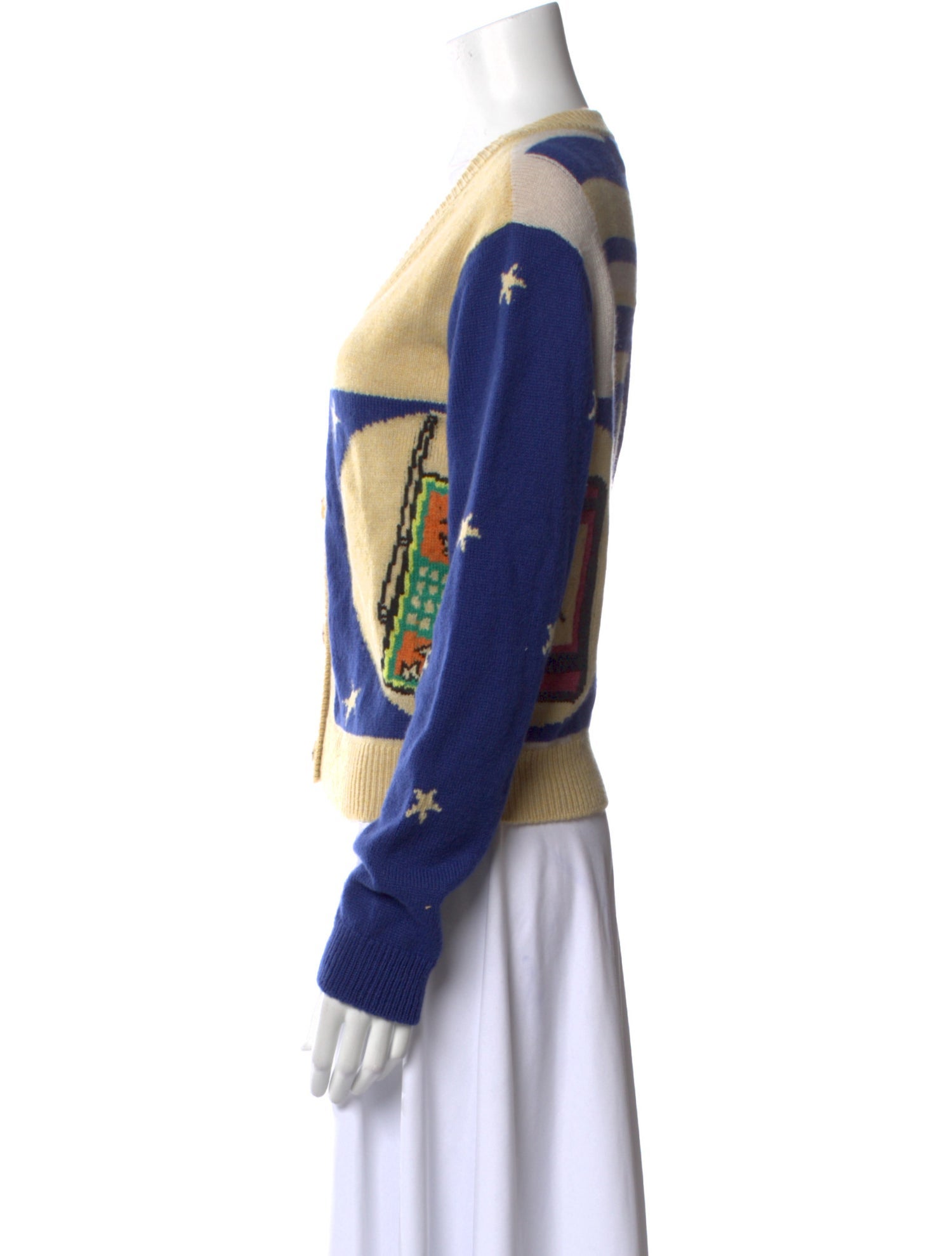 The Elder Statesman Cashmere Printed Sweater