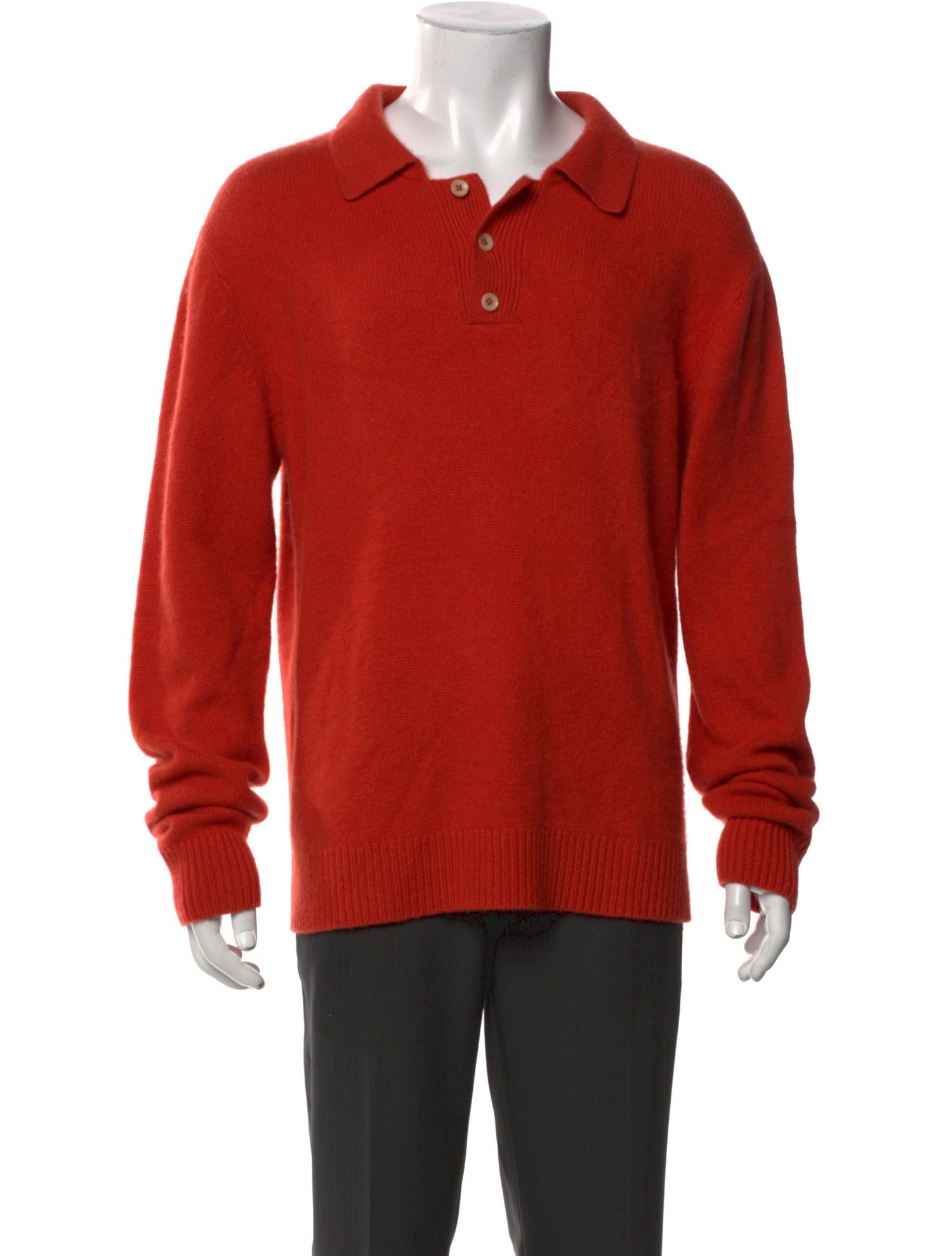 The Elder Statesman Crew Neck Long Sleeve Polo Sweater