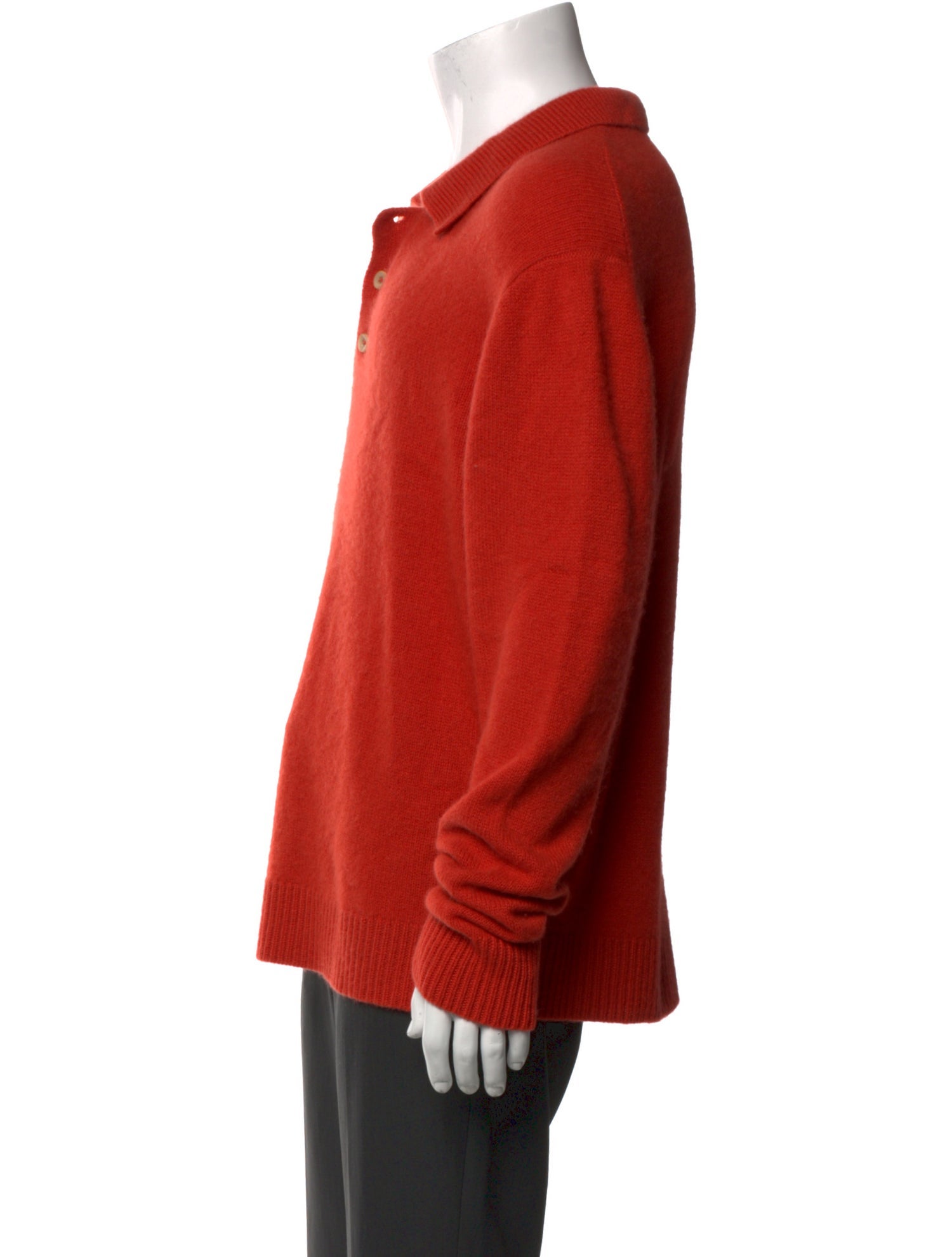 The Elder Statesman Crew Neck Long Sleeve Polo Sweater