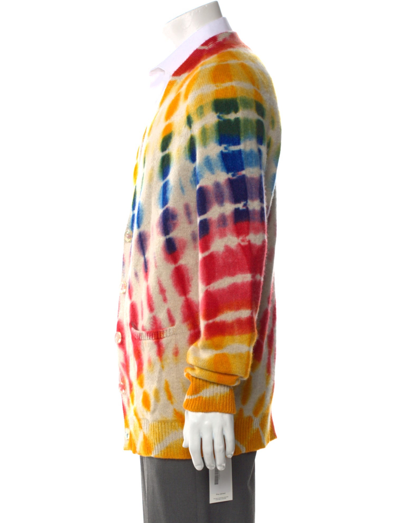 The Elder Statesman Cashmere Tie-Dye Print Cardigan