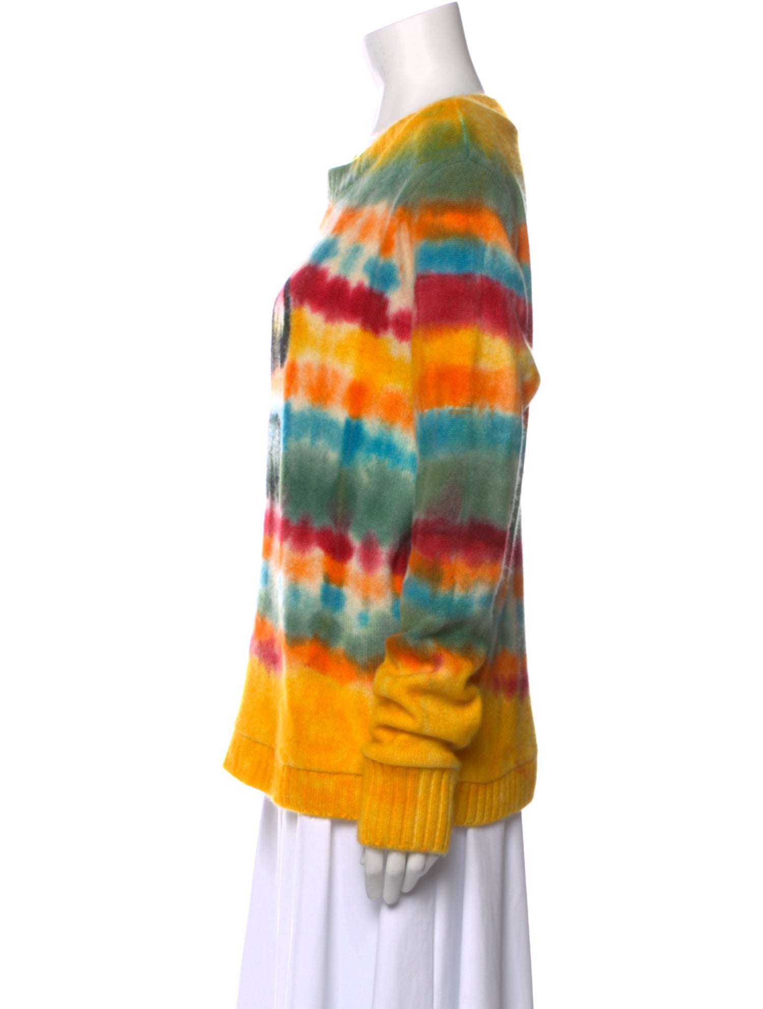 The Elder Statesman Cashmere Tie-Dye Print Sweater