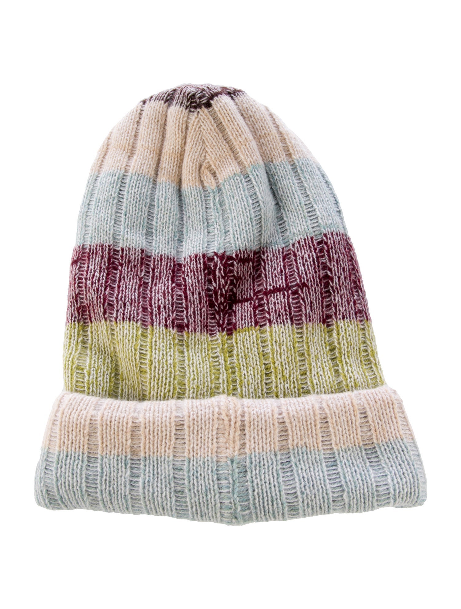 The Elder Statesman Cashmere Beanie With Stripes Design