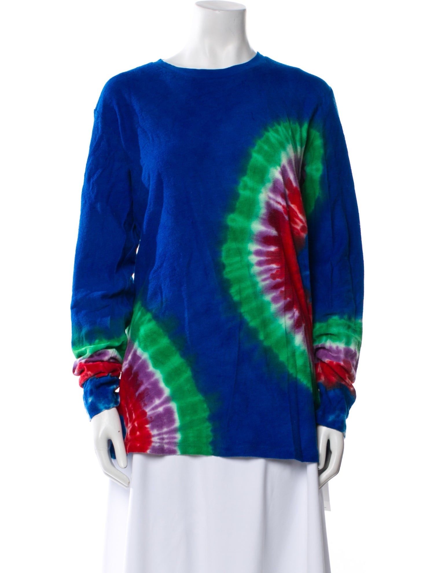 The Elder Statesman Cashmere Tie-Dye Print Sweatshirt