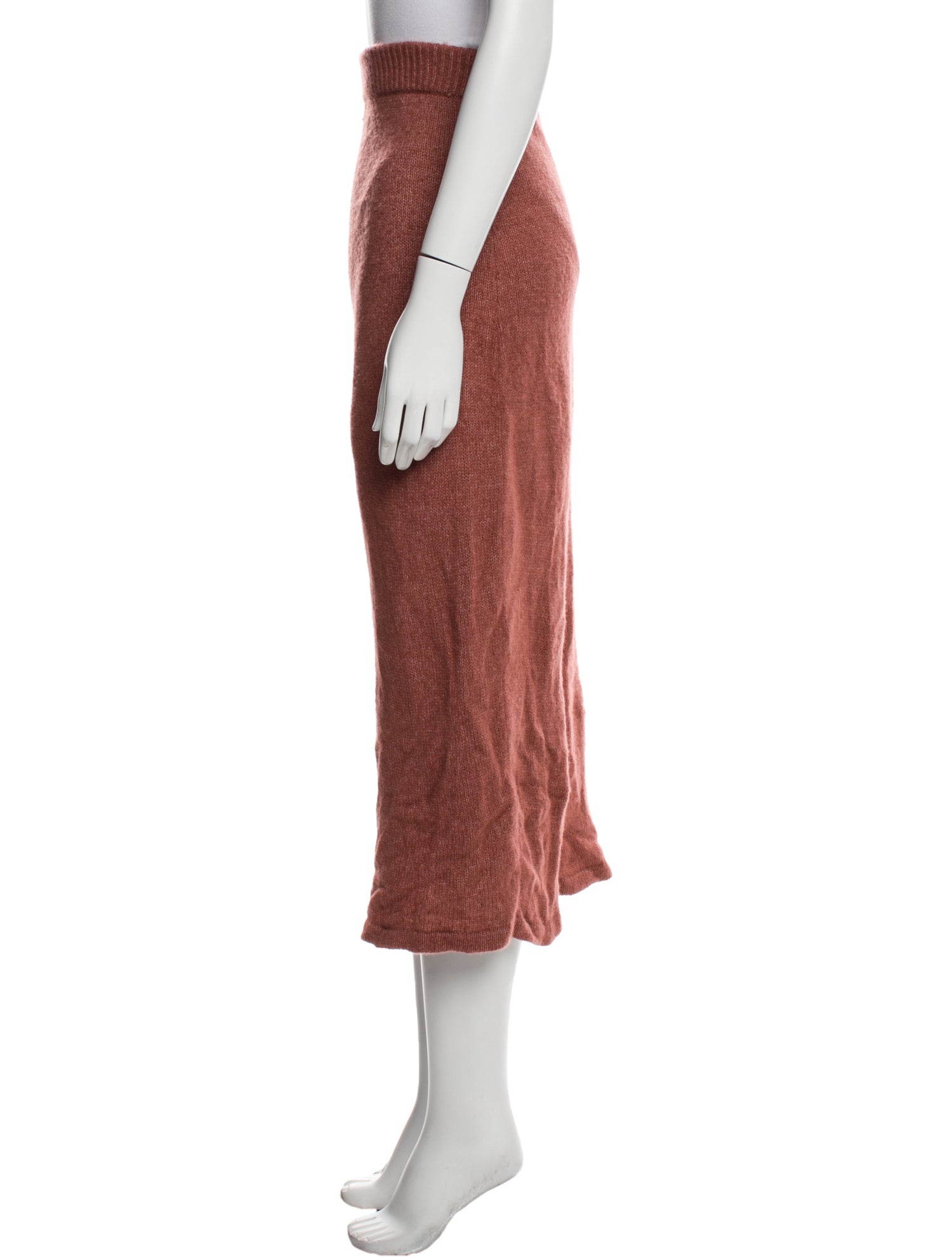 The Elder Statesman Cashmere Midi Length Skirt