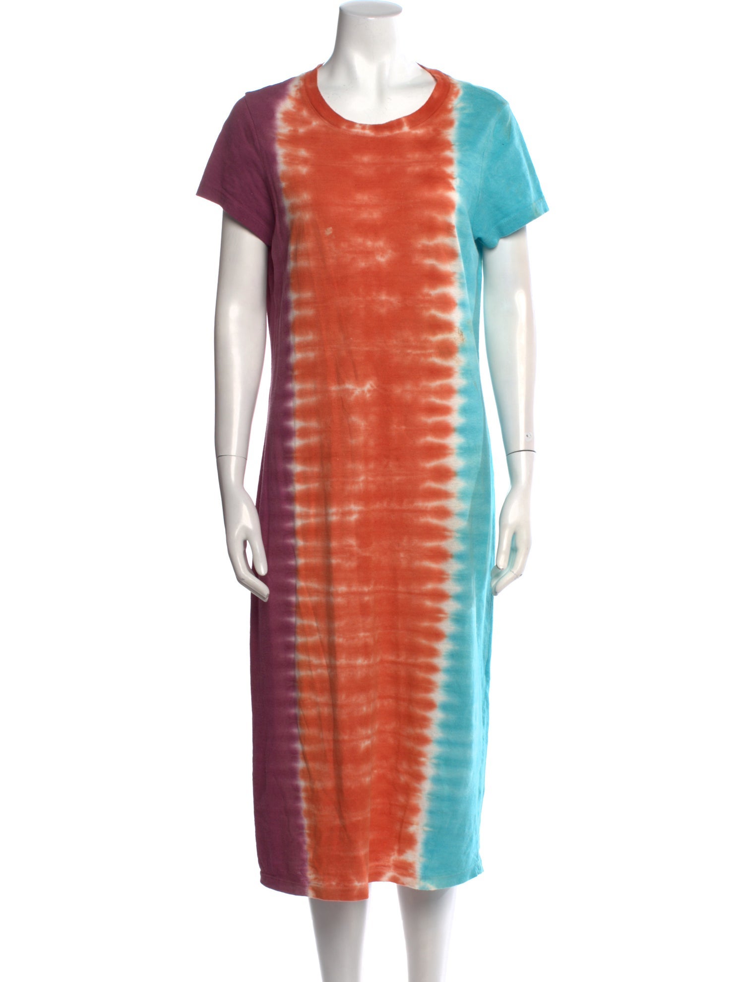 The Elder Statesman Tie-Dye Print Midi Length Dress