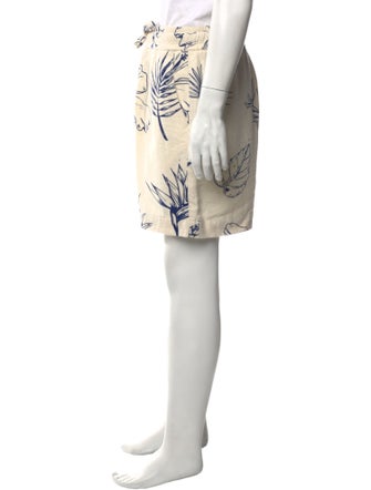 The Elder Statesman Floral Print Jogger Shorts