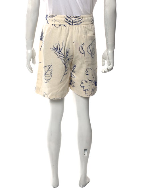 The Elder Statesman Floral Print Jogger Shorts