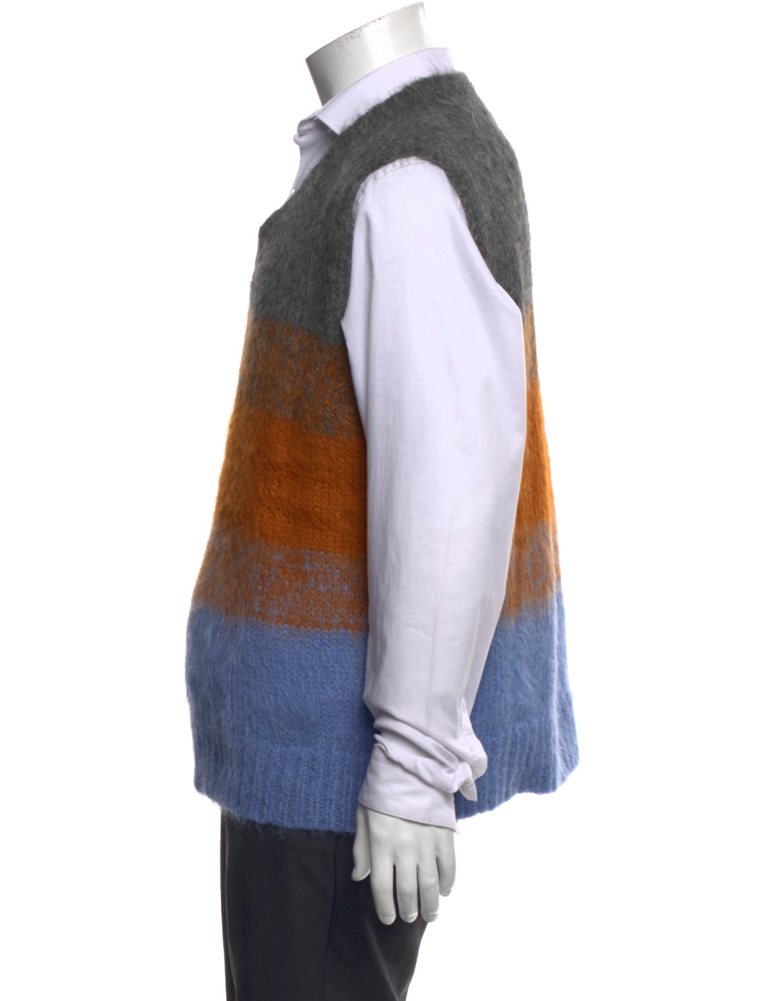 The Elder Statesman Alpaca Striped Sweater Vest w/ Tags