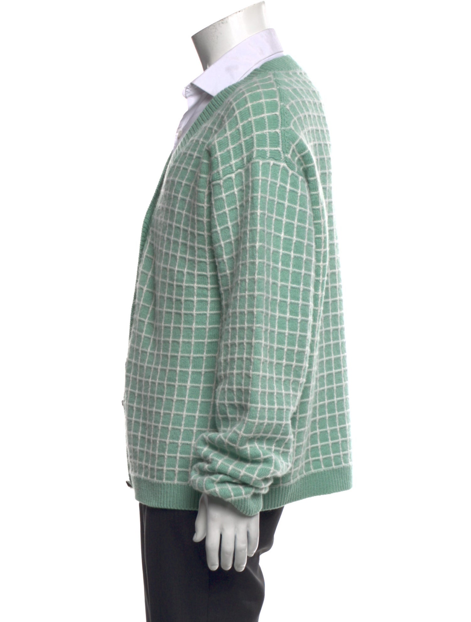 The Elder Statesman Plaid Print V-Neck Cardigan