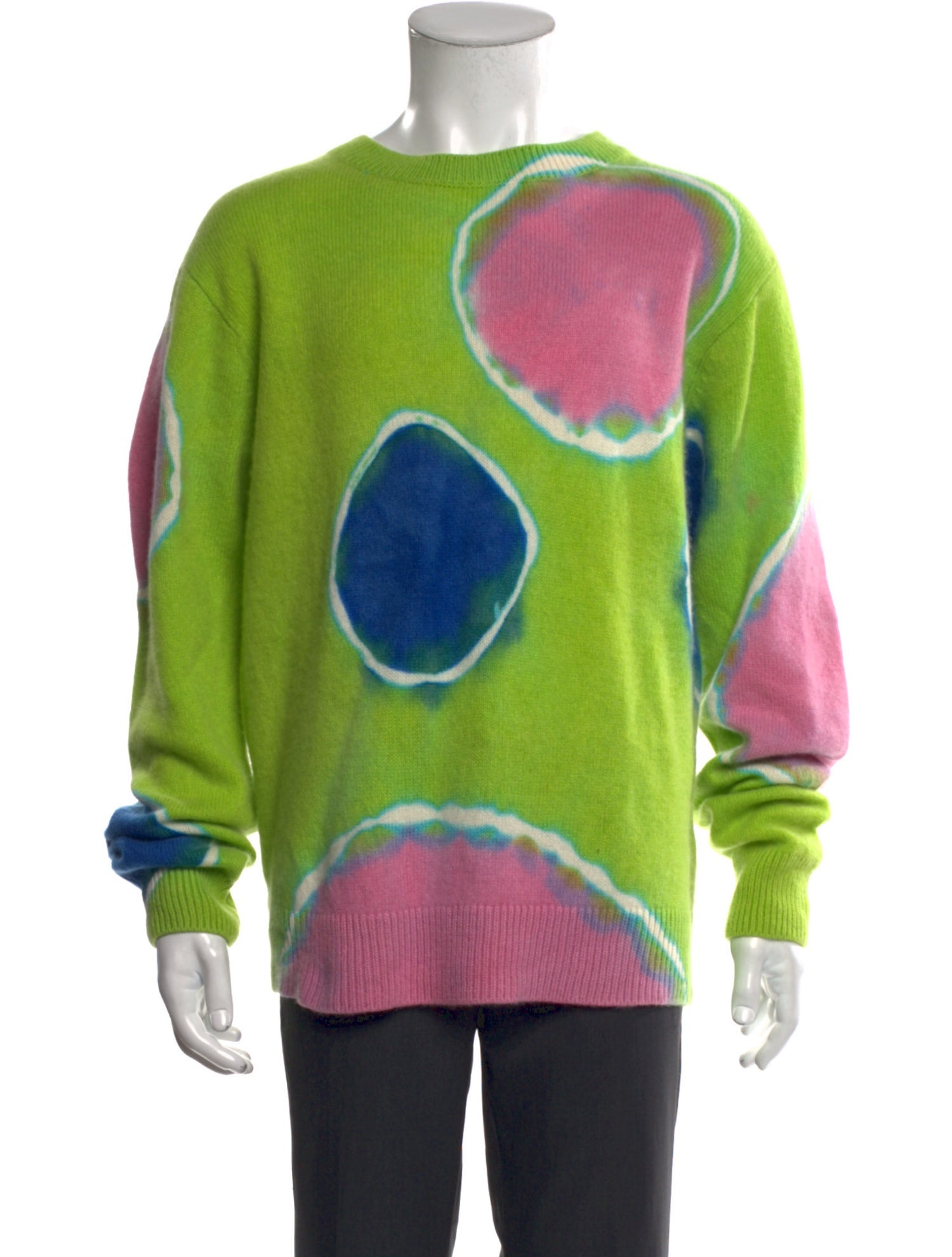 The Elder Statesman Cashmere Tie-Dye Print Pullover