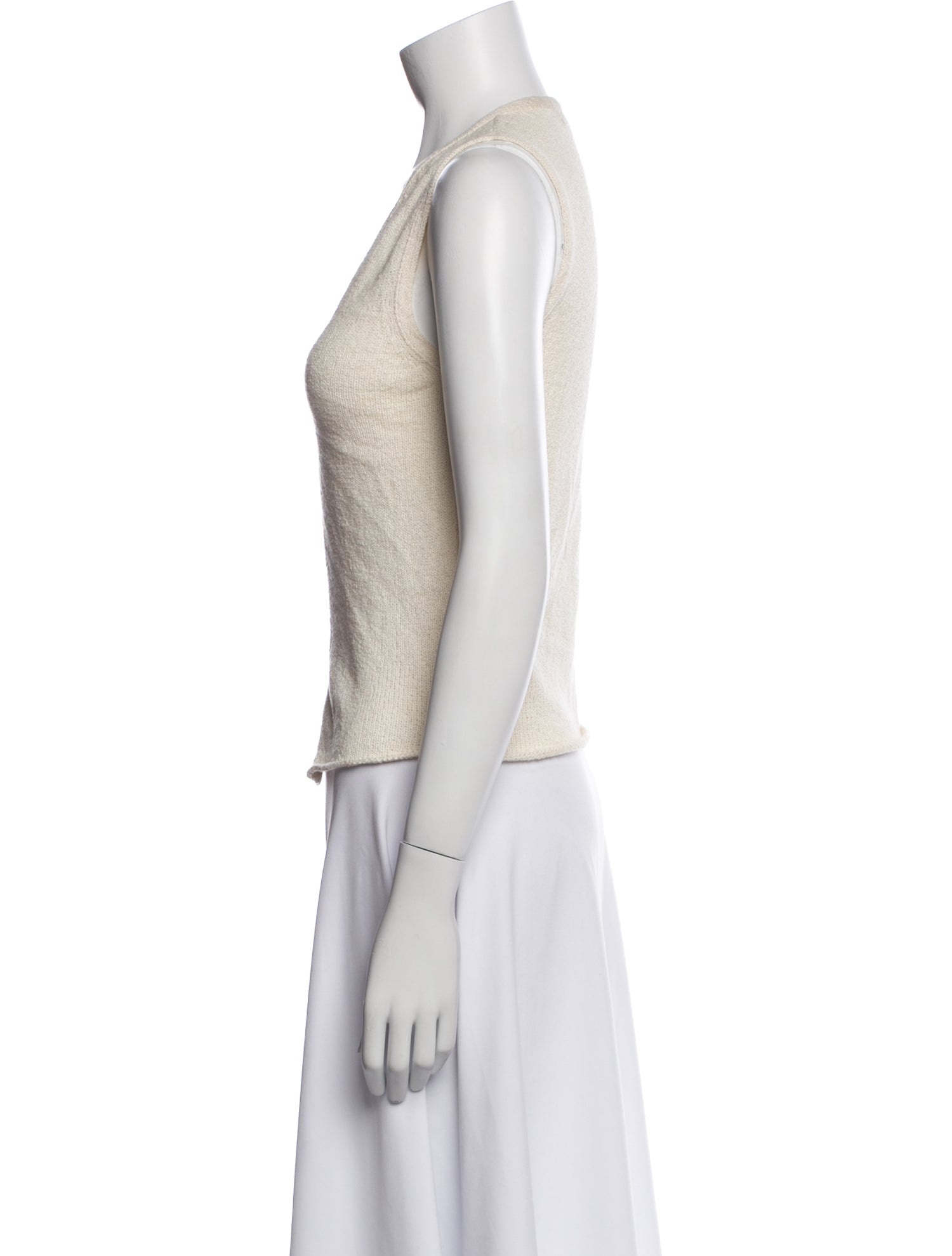 The Elder Statesman V-Neck Sleeveless Crop Top