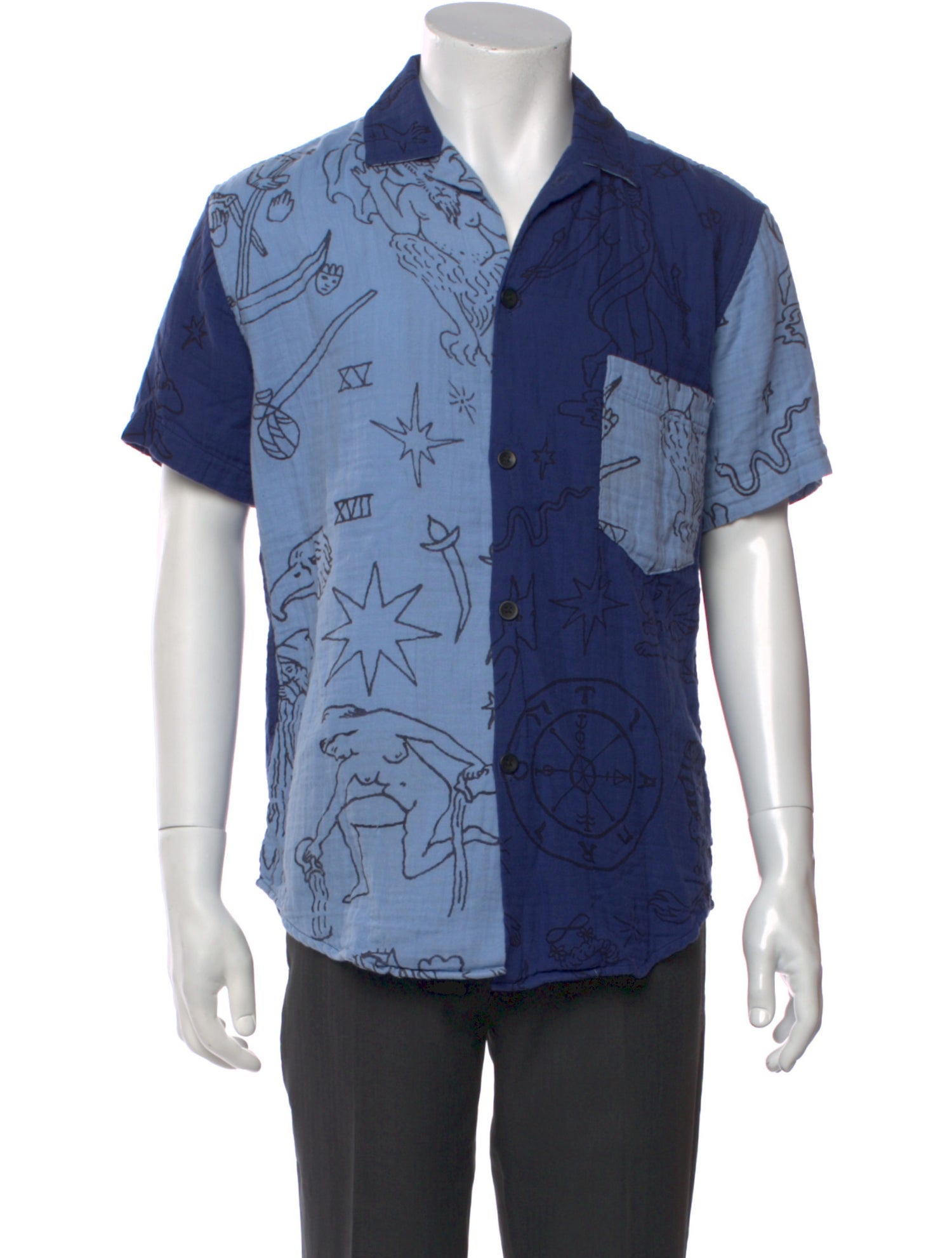 The Elder Statesman Printed Short Sleeve Shirt