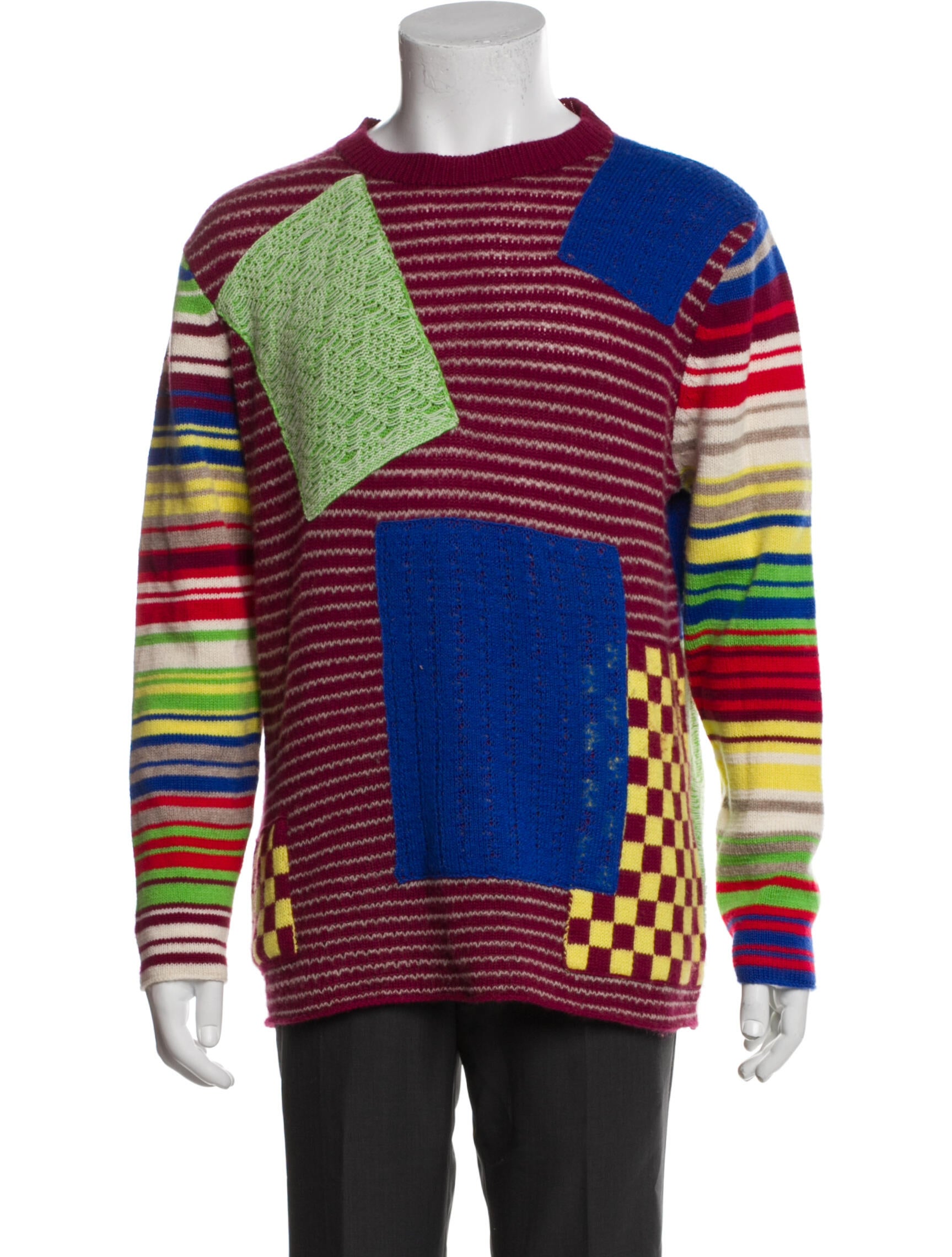 The Elder Statesman Merino Wool Striped Pullover
