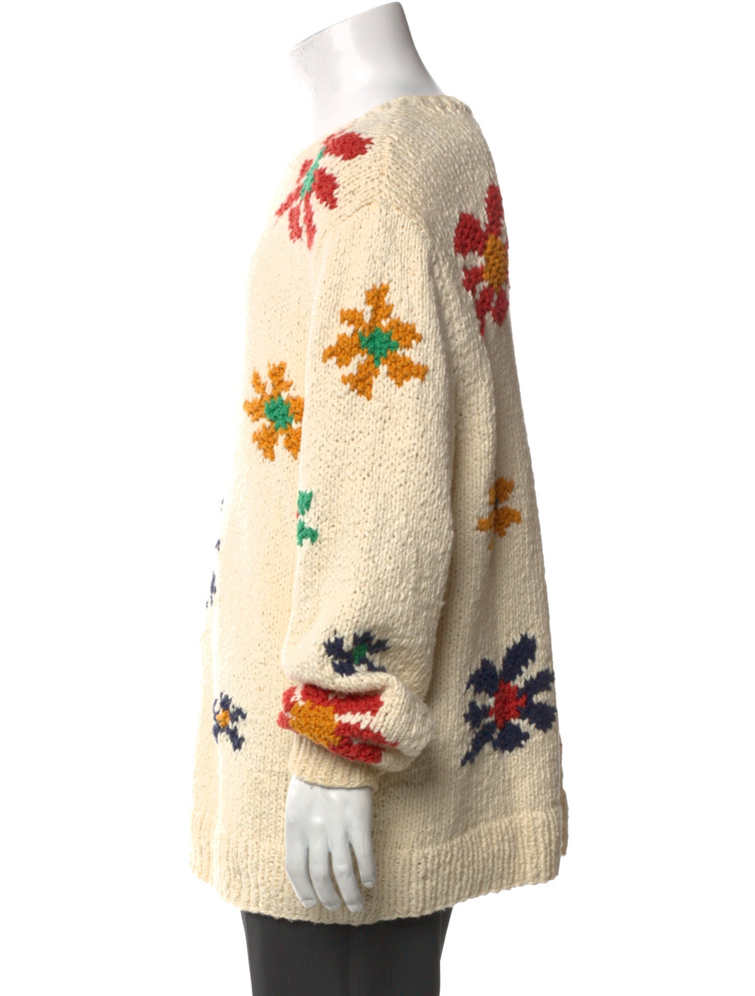 The Elder Statesman Floral Print Crew Neck Pullover