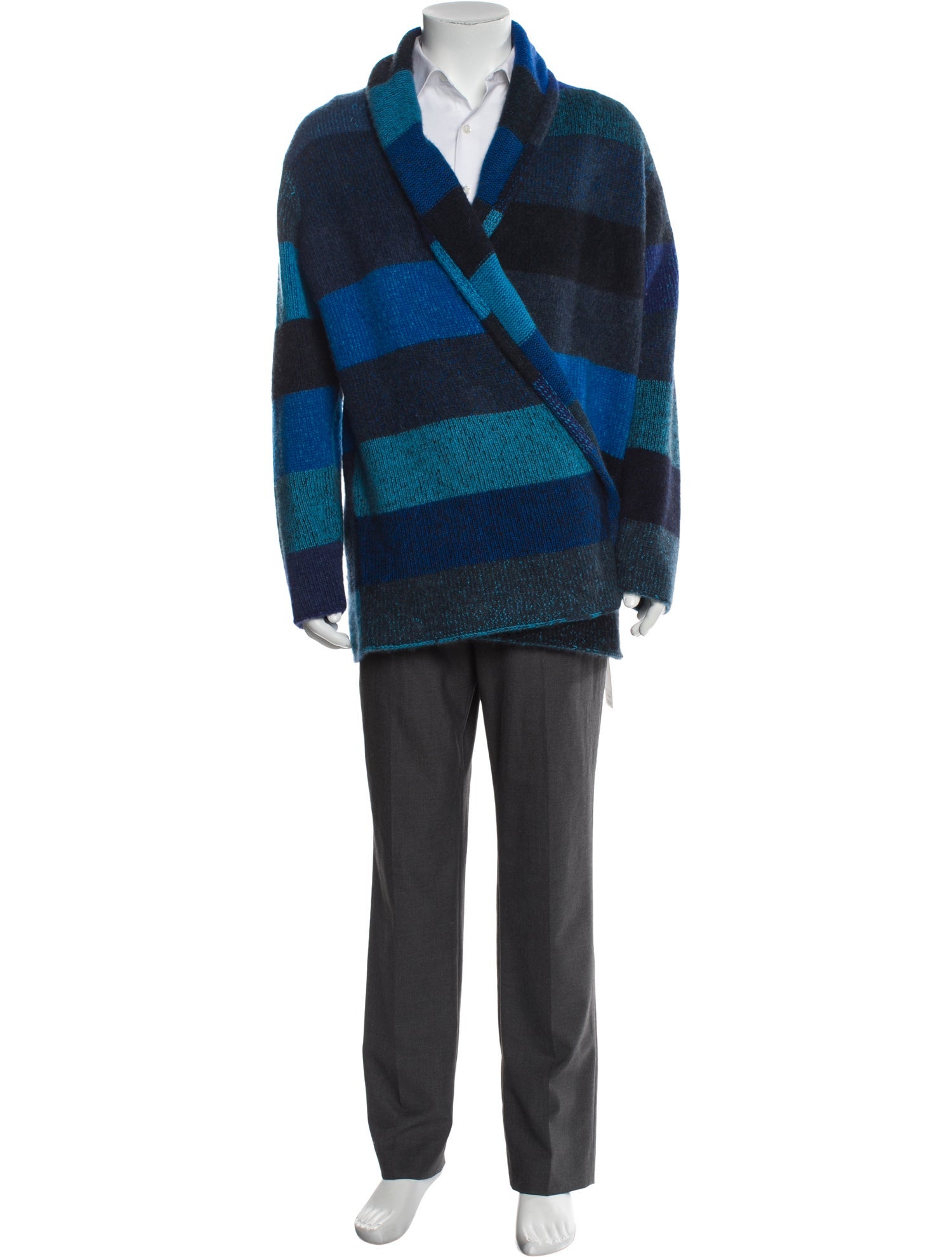 The Elder Statesman Cashmere Striped Cardigan