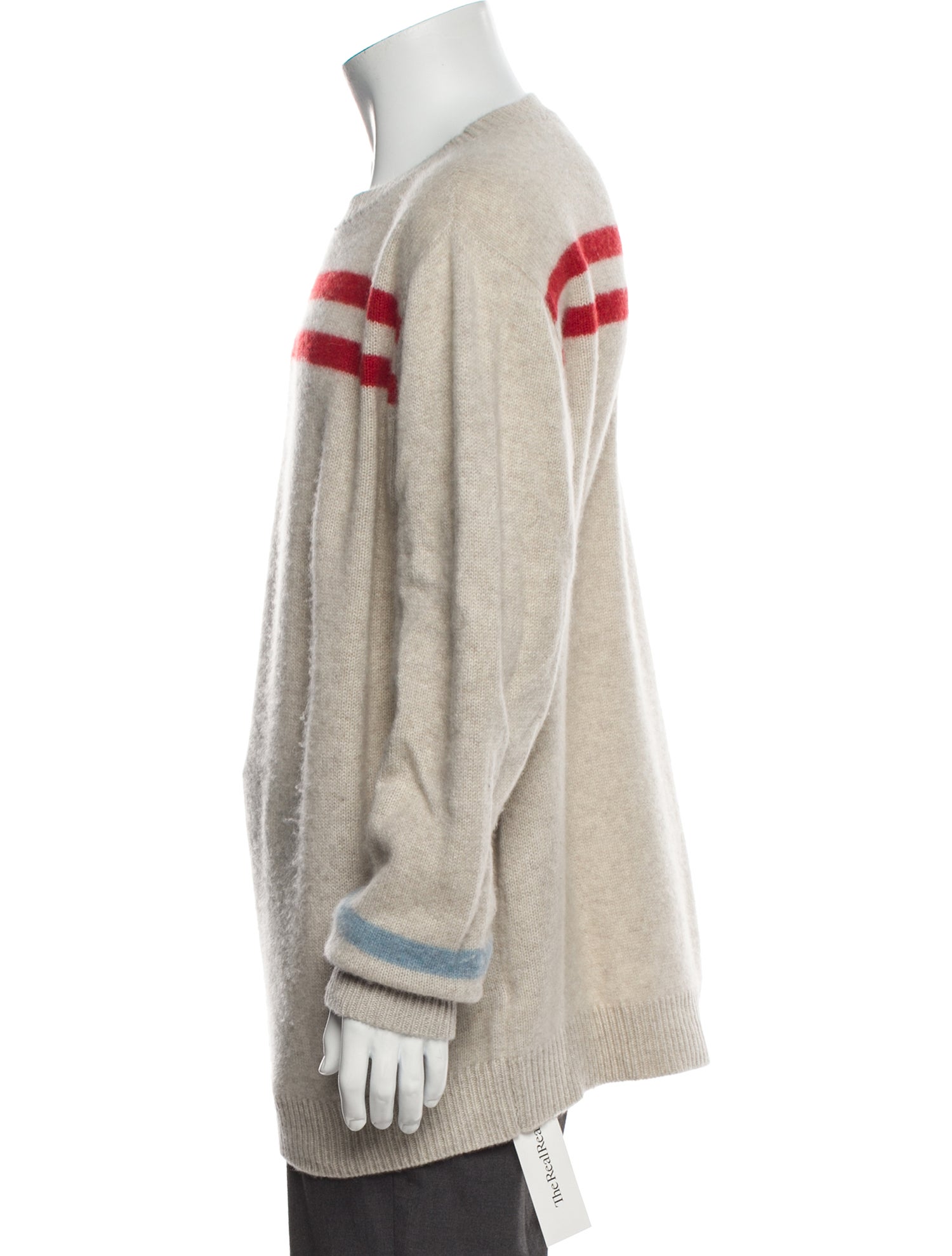 The Elder Statesman Cashmere Striped Pullover