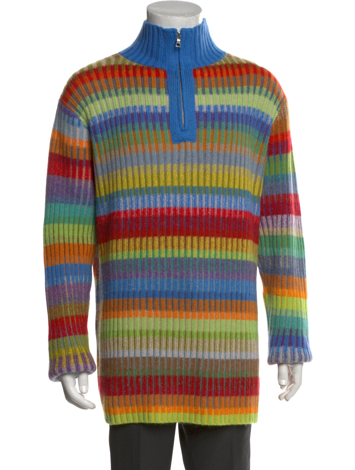 The Elder Statesman Cashmere Striped Cardigan